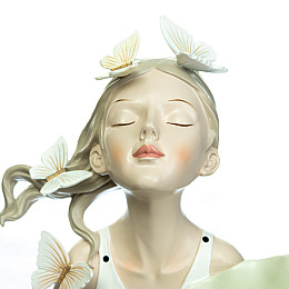 Фигурка Girl in white 32х20х13 см Lefard AL97903 Белый