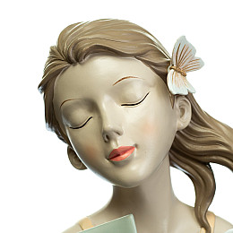 Фигурка Girl in orange 30х14х13 см Lefard AL97904 Белый