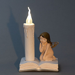 Фигурка декоративная Ангел со свечкой Lefard AL113225 Розовый