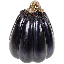 Фігурка Pumpkin 13х13х165см баклажанна із золотом та бісером Bona DP113666