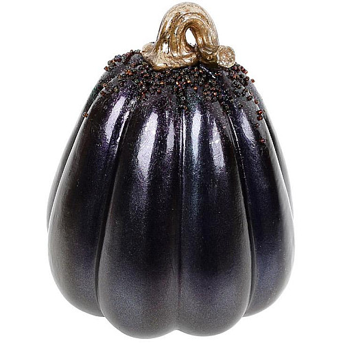 Фигурка Pumpkin 13х13х165см баклажанная с золотом и бисером Bona DP113666