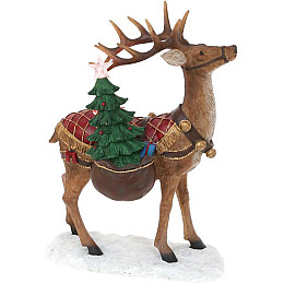 Фигурка с Led подсветкой декоративная Новогодний олень 33 см Bona DP113707
