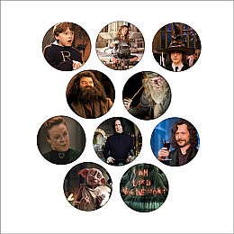 Набор значков Vivay 56 мм Harry Potter (9886)