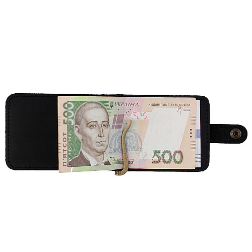 Зажим для денег кожаный Франк Монти черный Berkani TBR86294