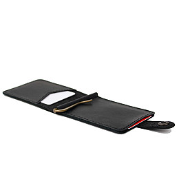 Зажим для грошей шкіряний Франк Монті чорний Berkani TBR86294