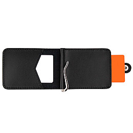 Зажим для грошей шкіряний Франк Монті чорний глянець Berkani TBR86295