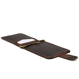 Зажим для грошей шкіряний Франк Монті коричневий Berkani TBR86296