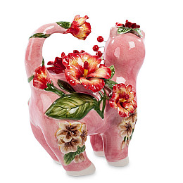 Декоративная фигурка Cat flower 17.5 см Pavone AL114011