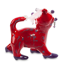 Декоративная фигурка Cat in red 9 см Pavone AL114012