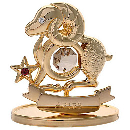 Декоративна фігурка знак зодіаку Crystocraft Овен 5*7*3,2 см Gold SK15435