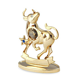 Декоративна фігурка знак зодіаку Crystocraft Телець 11,5 см Gold SK15459