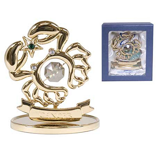 Декоративна фігурка знаку зодіаку Crystocraft Рак 5,5*8,5*3,2 см Gold SK16389