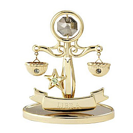 Декоративна фігурка знак зодіаку Crystocraft Ваги 6,5*8*3,2 см Gold SK16888