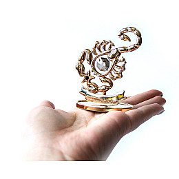 Декоративна фігурка знак зодіаку Crystocraft Скорпіон 5,5*7,5*3,2 см Gold SK16889