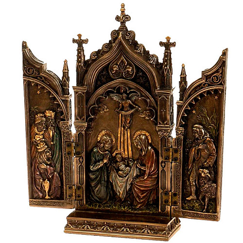 Декоративна статуетка-триптих Veronese Ікона 22*11*5 см Коричневий AL31923