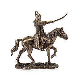Фигурка интерьерная 34 см Чингисхан на коне Veronese AL117885