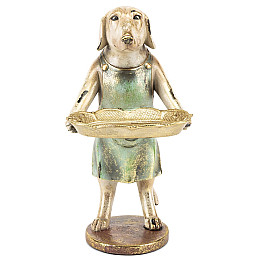 Фігурка інтер'єрна Dog with tray 27 см ArtDeco AL117938