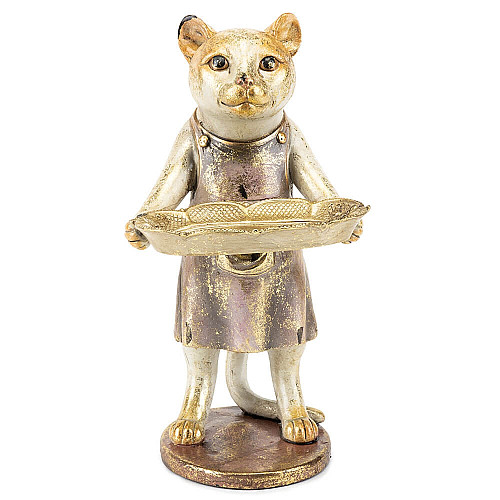 Фігурка інтер'єрна Cat with tray 27 см ArtDeco AL117939