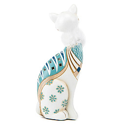 Фигурка интерьерная White cat 24 см ArtDeco AL117947