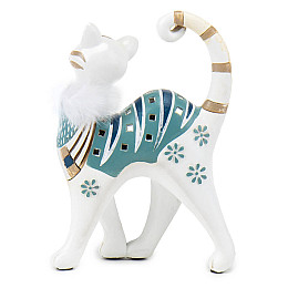Фигурка интерьерная White cat 23 см ArtDeco AL117948