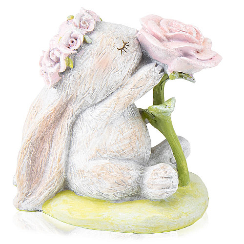 Фигурка интерьерная Rabbit with a rose 12 см Lefard AL117957