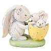Фігурка інтер'єрна Rabbit with babies 12 см Lefard AL117958