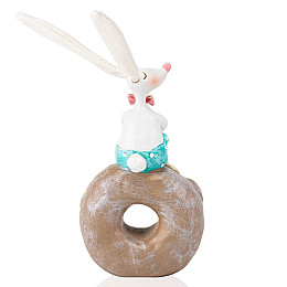 Фигурка интерьерная Bunny with donut 20 см Lefard AL117960
