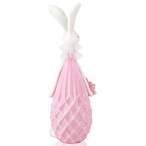 Фігурка інтер'єрна Rabbit in pink 28 см Lefard AL117969