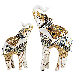 Фігурка інтер'єрна Elephant with baby elephant 28 см ArtDeco AL117988