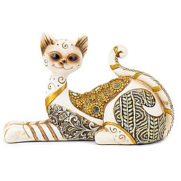 Фігурка інтер'єрна Golden cat 22 см ArtDeco AL117991