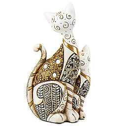 Фигурка интерьерная Cat with a kitten 27 см ArtDeco AL117993