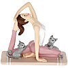 Фігурка інтер'єрна Exercise with Cats 16x7x14 см Bona DP118179