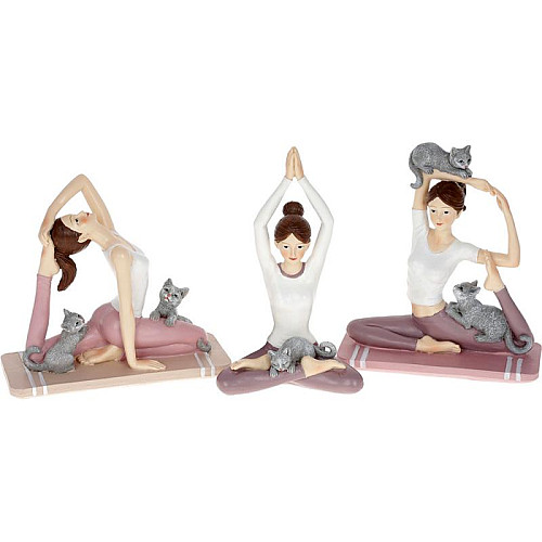 Фігурка інтер'єрна Exercise with Cats 16x7x14 см Bona DP118179