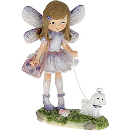 Фігурка інтер'єрна Baby Fairy with Dog 10x7x13 см Bona DP118194