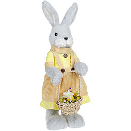 Фігурка інтер'єрна Rabbit with a basket 20x16x59 см Bona DP118202