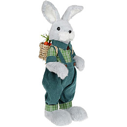 Фігурка інтер'єрна Rabbit in suspenders 20x16x59 см Bona DP118203