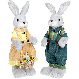 Фигурка интерьерная Rabbit in suspenders 20x16x59 см Bona DP118203