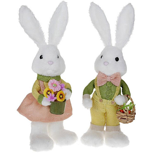 Фігурка інтер'єрна Rabbit with basket 16x13x46 см Bona DP118211