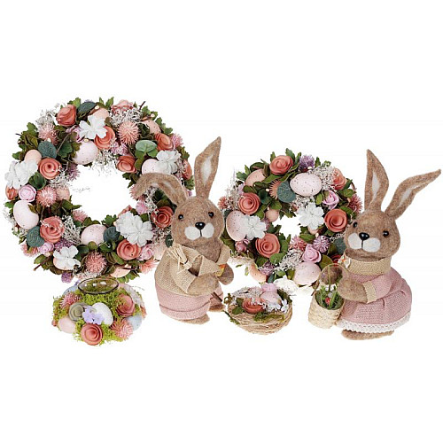 Декоративний вінок підвісний Scarlet Flowers Ø24cm Bona DP118228