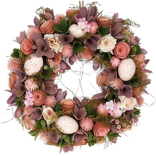 Декоративный венок подвесной Lilac Flowers Ø33cm Bona DP118235