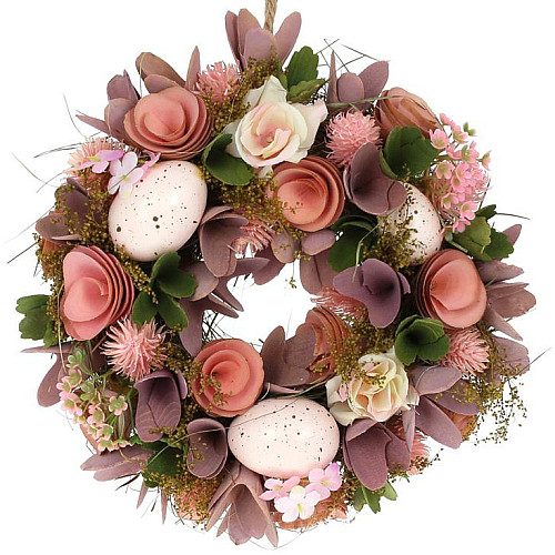 Декоративний вінок підвісний Lilac Flowers Ø24cm Bona DP118236