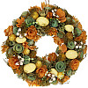 Декоративный венок подвесной Orange Flowers Ø33cm Bona DP118247