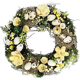 Декоративний вінок підвісний Yellow Flowers Ø31см Bona DP118249