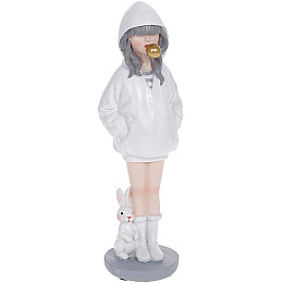 Фигурка интерьерная 7.5х9х26 см White Девочка с Кроликом Bona DP118507