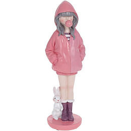 Фигурка интерьерная 7.5х9х26 см Pink Девочка с Кроликом Bona DP118508