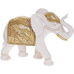 Фігурка інтер'єрна 25х9х18 см White-Gold Elephant Bona DP118548