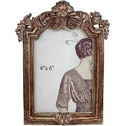 Декоративна фоторамка прямокутна Bona Griddos 20.5х15х3 см Золотий DP119951