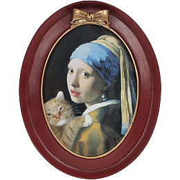Декоративная фоторамка овальная Bona Eliza 23х18.5х2.5 см Бордо с золотом DP119957
