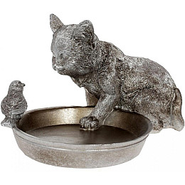 Підставка для ювелірних виробів Bona Kitten with a bird 14х17.5х24 см Сталевий DP119975