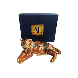 Ларец-Статуэтка Lefard Royal Tiger 11.5х6.5х5 см Оранжевый (AL186458)
